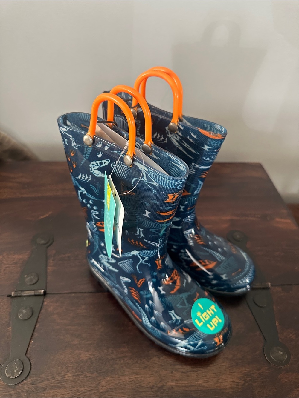 Western Chief Dinosaurs Boys Rain Boots Size 12 - Picture 2 of 10